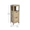 Flash Furniture Dune Farmhouse Bathroom Storage Organizer w/Two Removable Drawers and Open Display Shelf in Brown FS-BATH-4-BR-GG - alternate 10